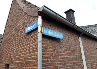 Straßenecke "Unterdorf" und "In der Gasse"