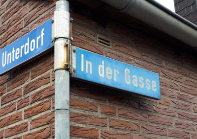 Straßenecke "Unterdorf" und "In der Gasse"
